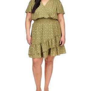 Michael Kors Women’s 1X Olive Dress with Ruffle Hem NWT